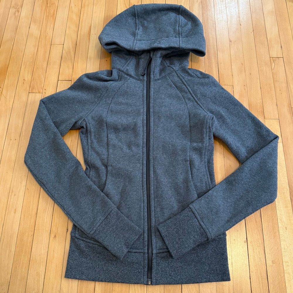 lululemon athletica Dark Gray Full-Zip Hooded Jacket